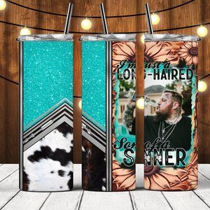 Jelly Roll - Long Haired Son Of A Sinner - 20oz Skinny Sublimation Tumbler